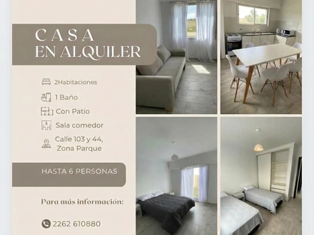 Alquiler temporario de casa en Necochea