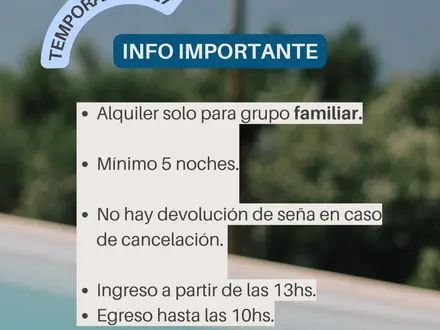 Alquiler temporario de departamento en Villa carlos paz