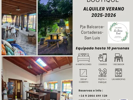 Alquiler temporario de casa de campo em Balcarce