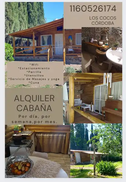 Alquiler temporario de cabaña en Los cocos