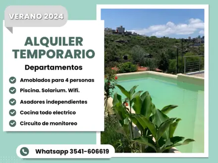 Alquiler temporario de apartamento em Villa carlos paz