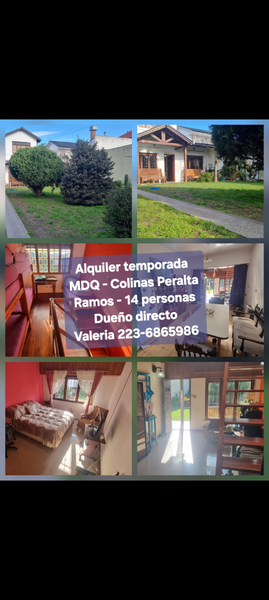 Alquiler temporario de casa en Mar del plata colinas de peralta ramos