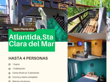 Alquiler temporario de departamento en Atlantida  santa clara del mar