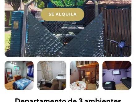 Alquiler temporario de departamento en Atlantida  santa clara del mar