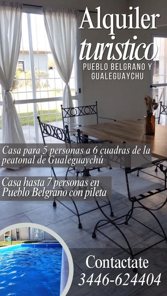 Alquiler temporario de casa em Gualeguaychú