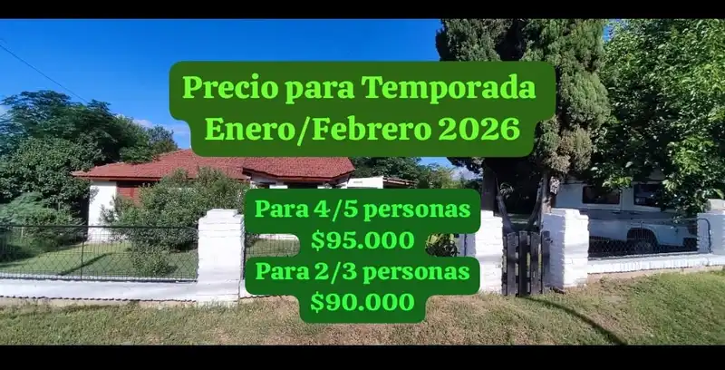 Alquiler temporario de casa em Mina clavero