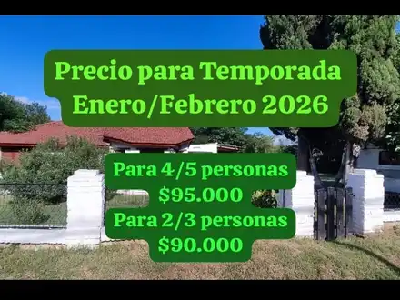 Alquiler temporario de casa em Mina clavero