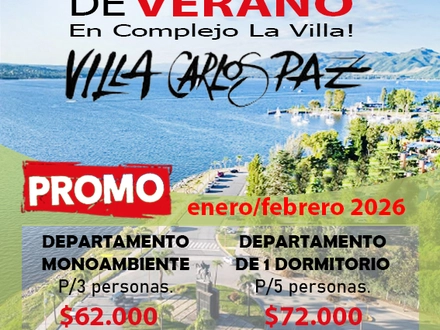 Alquiler temporario de apartamento em Villa carlos paz
