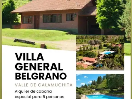 Alquiler temporario de casa en Villa general belgrano