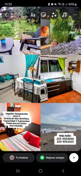 Alquiler temporario de casa em La caleta