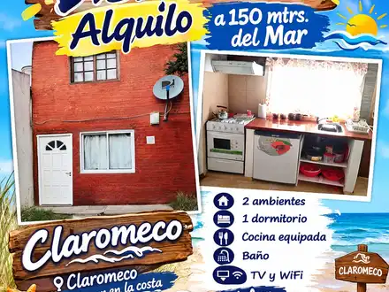 Alquiler temporario de departamento en Claromeco