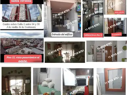 Alquiler temporario de apartamento em Santa teresita