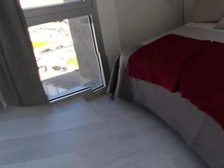 Vista al mar desde dormitorio, Alquiler temporario de departamento en Mar del plata