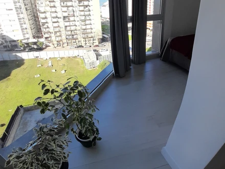 Vista panor&aacute;mica living al mar, Alquiler temporario de departamento en Mar del plata