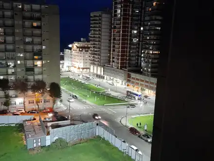 Vista nocturna desde dormitorio, Alquiler temporario de departamento en Mar del plata