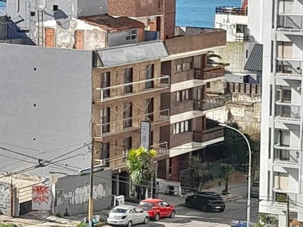 Vista al mar desde dormitorio, Alquiler temporario de departamento en Mar del plata