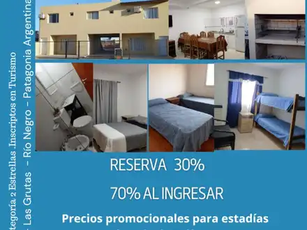 Alquiler temporario de departamento en Las grutas