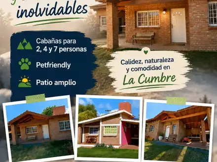 Alquiler temporario de caba&ntilde;a en La cumbre