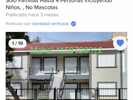 Alquiler temporario de departamento en San bernardo del tuy&uacute;