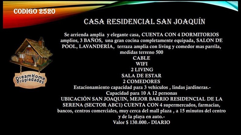 Arriendo temporario de casa en La serena