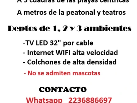 Alquiler temporario de apartamento em Mar del plata