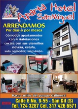 Arriendo temporario de apart en San gil