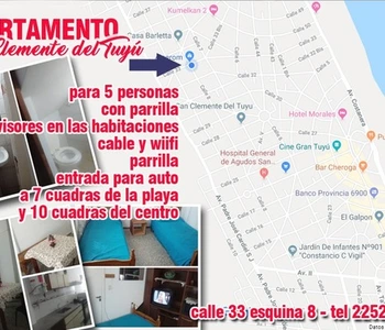 Alquiler temporario de apartamento em San clemente del tuýu