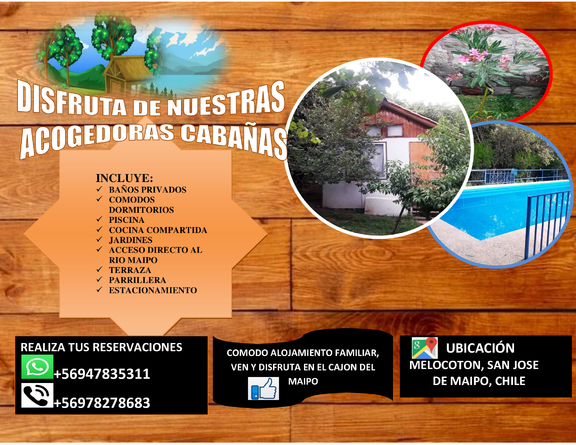 Arriendo temporario de cabana em San jose de maipo