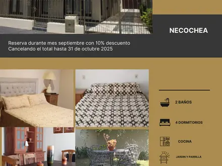 Alquiler temporario de casa em Necochea