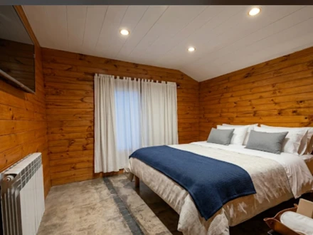 Habitaci&oacute;n cama queen, Alquiler temporario de caba&ntilde;a en Miramar