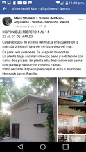 Alquiler temporario de casa em Valeria del mar